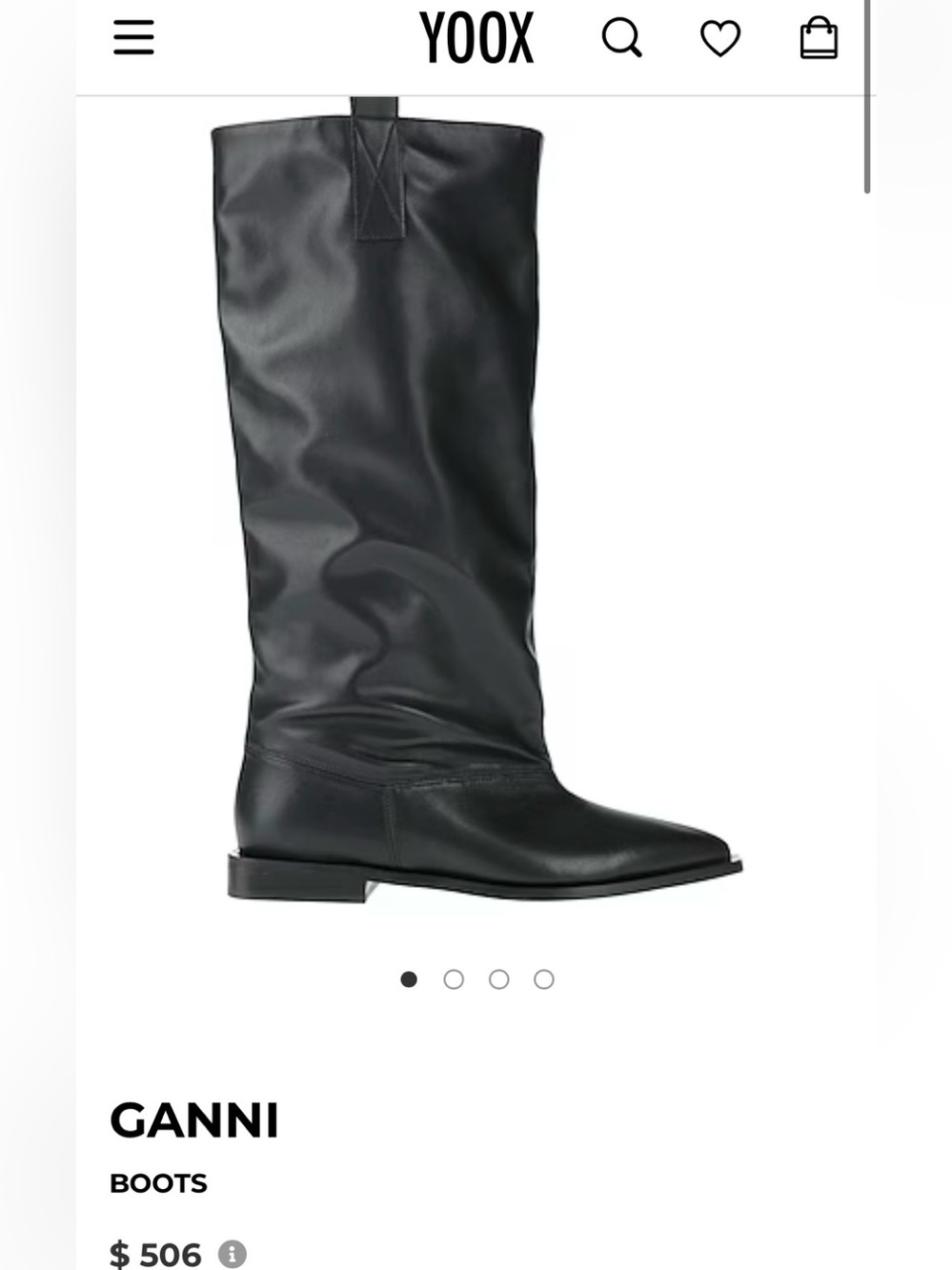 Ganni NEW western loose flat tubular sz40 moto point slouchy